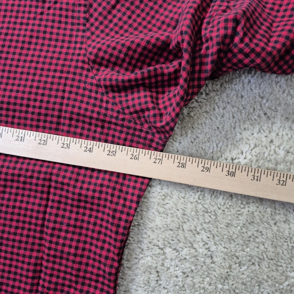 Polo Ralph Lauren Button Up Shirt Mens XL Red Buffalo Check Brushed Cotton Logo
